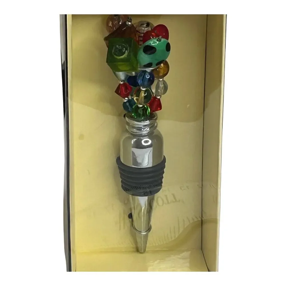 Colorful Art Glass Beads Wine Bottle Stopper Bed Bath and Beyond Party Supply